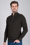 Suitable George Pullover Half Zip Dark Green Model / Voorkant