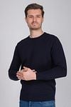 Suitable Respect Oini Pullover O-Neck Navy Model / Voorkant