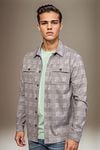 Suitable Liv Overshirt Checkered Gray Model / Voorkant