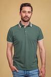 Suitable Polo Shirt Brick Dark Green Model / Voorkant with Emiel