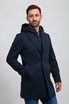 Suitable Hood Coat Navy Model / Voorkant with Emiel