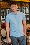 Suitable Liquid Polo Shirt Light Blue Model / Voorkant with Bram