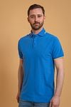 Suitable Fluo B Polo Shirt Blue Model / Voorkant with Emiel