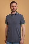 Suitable Fluo B Polo Shirt Anthracite Model / Voorkant with Emiel