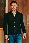 Suitable Cardigan Austus Woolmix Anthracite Model / Voorkant