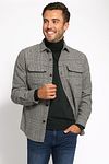 Suitable Overshirt Augustus Flanel Beige Model / Voorkant with Bram