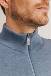State Of Art Cardigan Cotton Blue Model / Detail