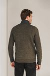 State Of Art Cardigan Zip Structure Brown Model / Achterkant