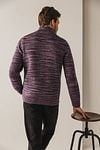 State Of Art Half Zip Pullover Melange Burgundy Model / Achterkant