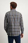 State Of Art Hemd Kariert Grau Model / Achterkant