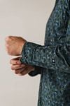State Of Art Hemd Poplin Druck Navy Grün Model / Detail