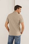 State of Art Polo Oxford Placketdetail Beige Model / Achterkant