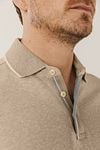 State of Art Polo Oxford Placketdetail Beige Model / Detail