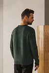 State Of Art Pullover Donegal Melange Dunkelgrün Model / Achterkant