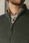 State Of Art Half Zip Pullover Woods Dunkelgrün Model / Detail
