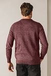 State Of Art Pullover V-Ausschnitt Melange Bordeaux Model / Achterkant