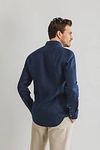 State Of Art Shirt Linen Navy Model / Achterkant
