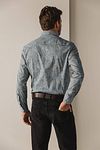 State Of Art Shirt Poplin Print Green Model / Achterkant
