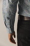 State Of Art Shirt Poplin Print Green Model / Detail