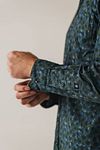 State Of Art Shirt Poplin Printed Navy Green Model / Detail