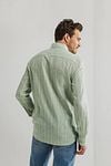 State Of Art Shirt Stripe Green Model / Achterkant