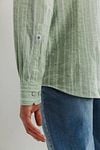 State Of Art Shirt Stripe Green Model / Detail