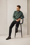 State Of Art Half Zip Pullover Melange Green Model / Voorkant