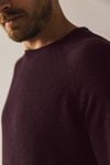 State Of Art Sweater Structure Contrast Burgundy Model / Detail