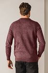 State Of Art Sweater V-Neck Melange Burgundy Model / Achterkant