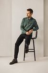 State Of Art Half Zip Trui Melange Groen Model / Voorkant