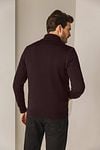 State Of Art Vest Fine Contrast Wolblend Bordeaux Model / Achterkant