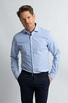 Steppin' Out Chemise Slim-Fit A Carreaux Bleu Clair Model / Voorkant