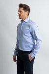 Steppin' Out Chemise Slim-Fit Dobby Bleu Clair Model / Voorkant
