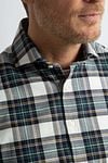Steppin' Out Flanel Shirt Checks Black Green Model / Detail