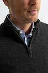 Steppin' Out Half Zip Pullover Merino Wool Anthracite Model / Detail