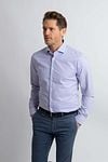 Steppin' Out Hemd Slim-Fit Karos Blau Rot Model / Voorkant