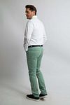 Steppin' Out Hemd Slim-Fit Dobby Weiß Model / Achterkant