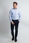 Steppin' Out Hemd Streifen Hellblau Model / Voorkant