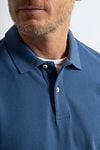 Steppin' Out Longsleeve Polo Shirt Piqué Classic Mid Blue Model / Detail