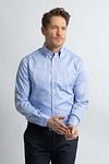 Steppin' Out Overhemd Regular-fit Dobby Lichtblauw Regular-fit Model / Voorkant