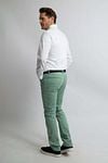 Steppin' Out Overhemd Slim-Fit Dobby Wit Model / Achterkant