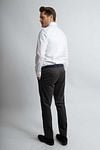 Steppin' Out Overhemd Slim-Fit Twill Wit Model / Achterkant