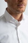 Steppin' Out Overhemd Slim-Fit Twill Wit Model / Detail