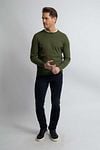 Steppin' Out Pullover Cotton Cashmere Olive Green Model / Voorkant