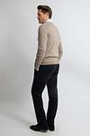 Steppin' Out Pullover V-Neck Merino Wool Light Brown Model / Achterkant