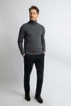 Steppin' Out Rollkragenpullover Cotton Cashmere Anthrazit  Model / Voorkant