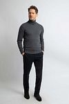 Steppin' Out Rollneck Pullover Cotton Cashmere Anthracite  Model / Voorkant
