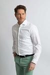 Steppin' Out Shirt Slim-Fit Dobby White Model / Voorkant