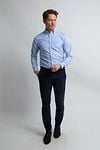 Steppin' Out Shirt Checks Blue Model / Voorkant