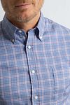 Steppin' Out Shirt Checks Blue Red Model / Detail